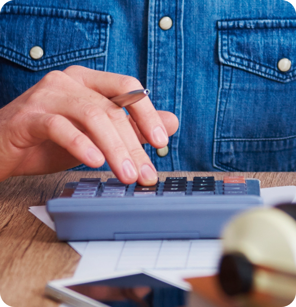 Businessman Calculating His Monthly Expenses